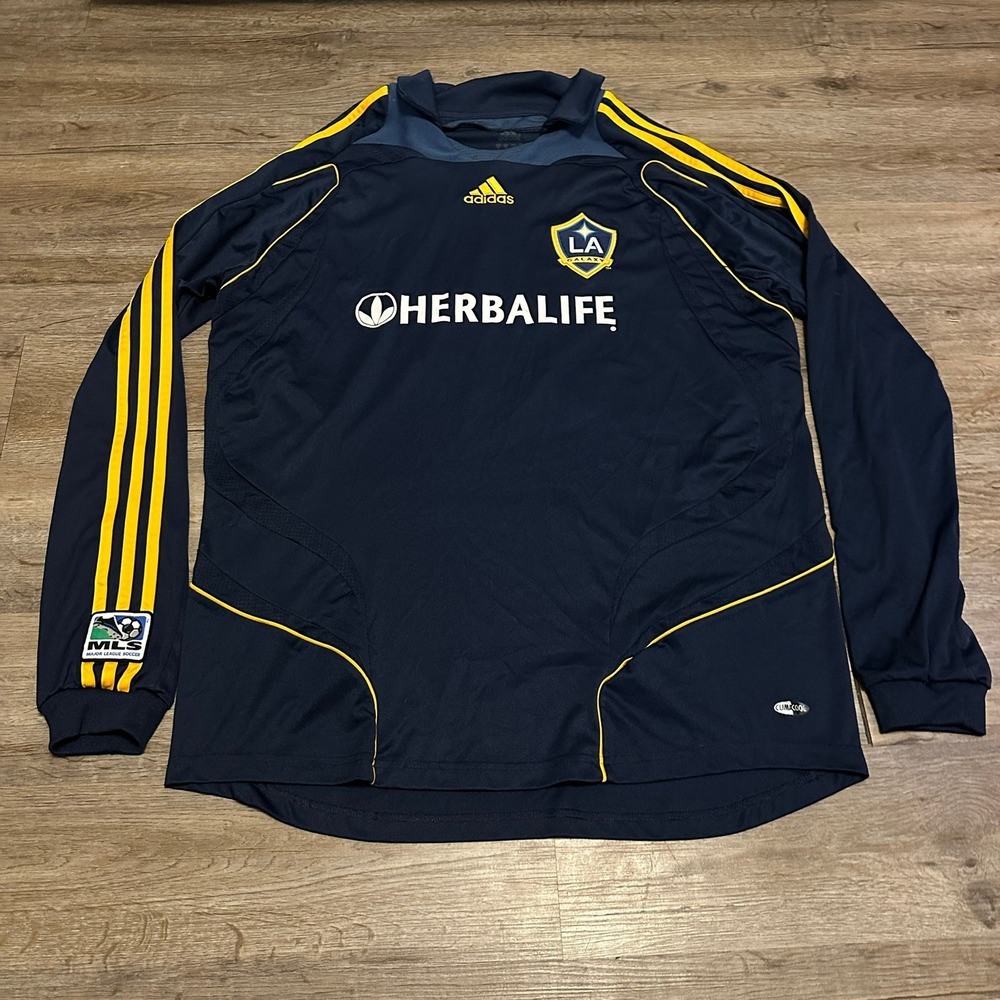 Adidas LA Galaxy David Beckham 23 Jersey Mens XL Navy Long Sleeve MLS Soccer